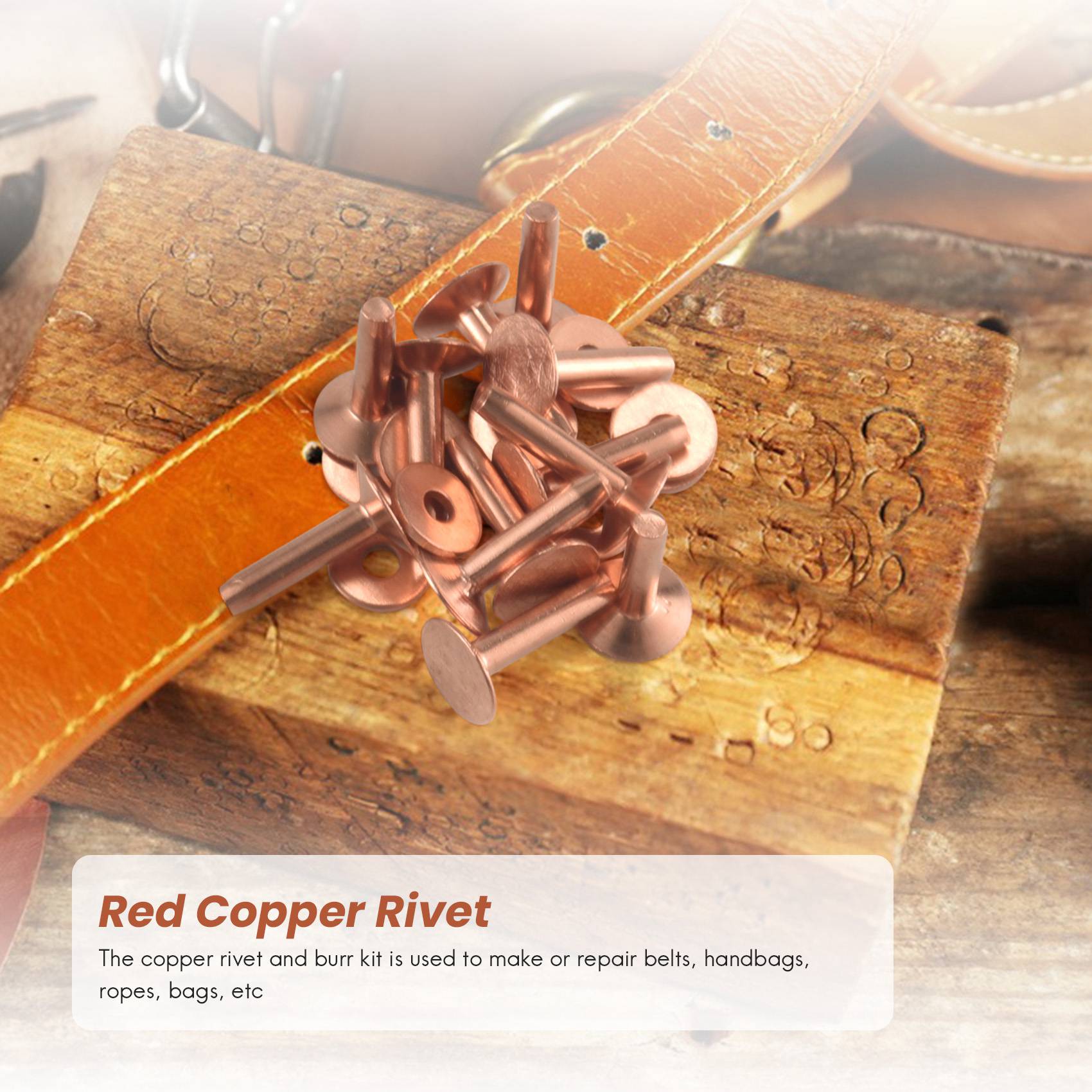 Rivet Setter Tool - Remache de cobre rojo resistente y