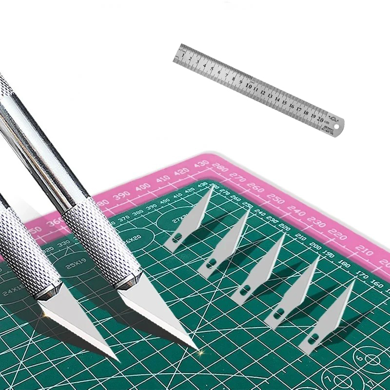 Leatherwork Ruler - Almohadilla de corte A3, juego de
