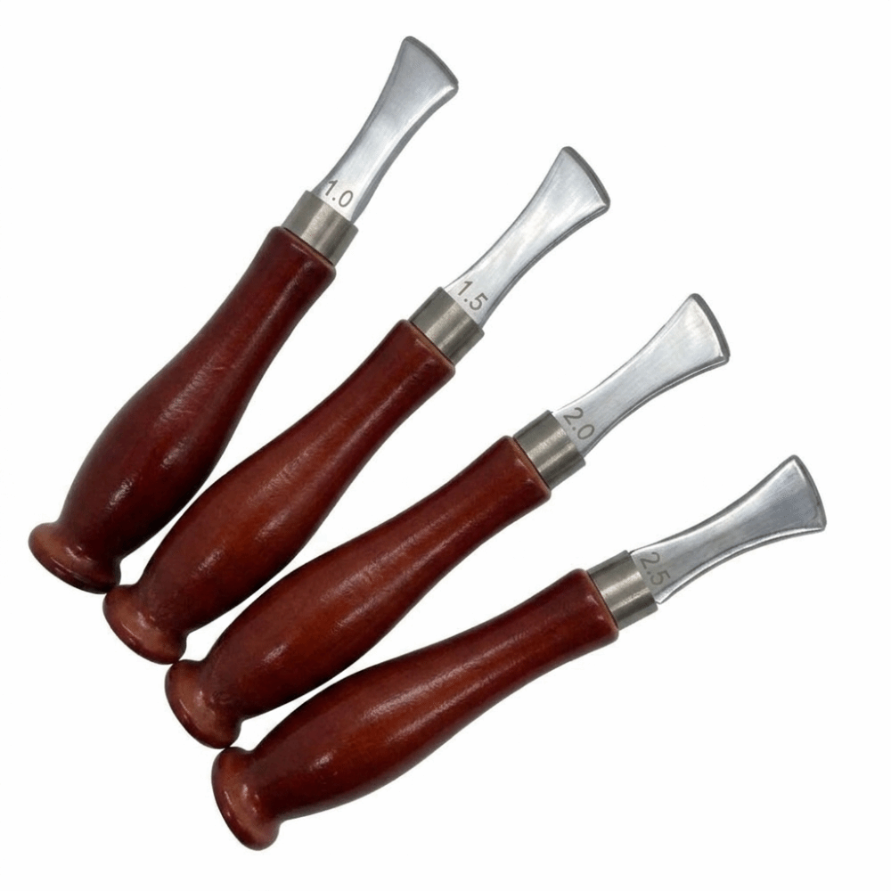 Leatherwork Edge Beveler - Juego de 4 Biseladores de Precisión