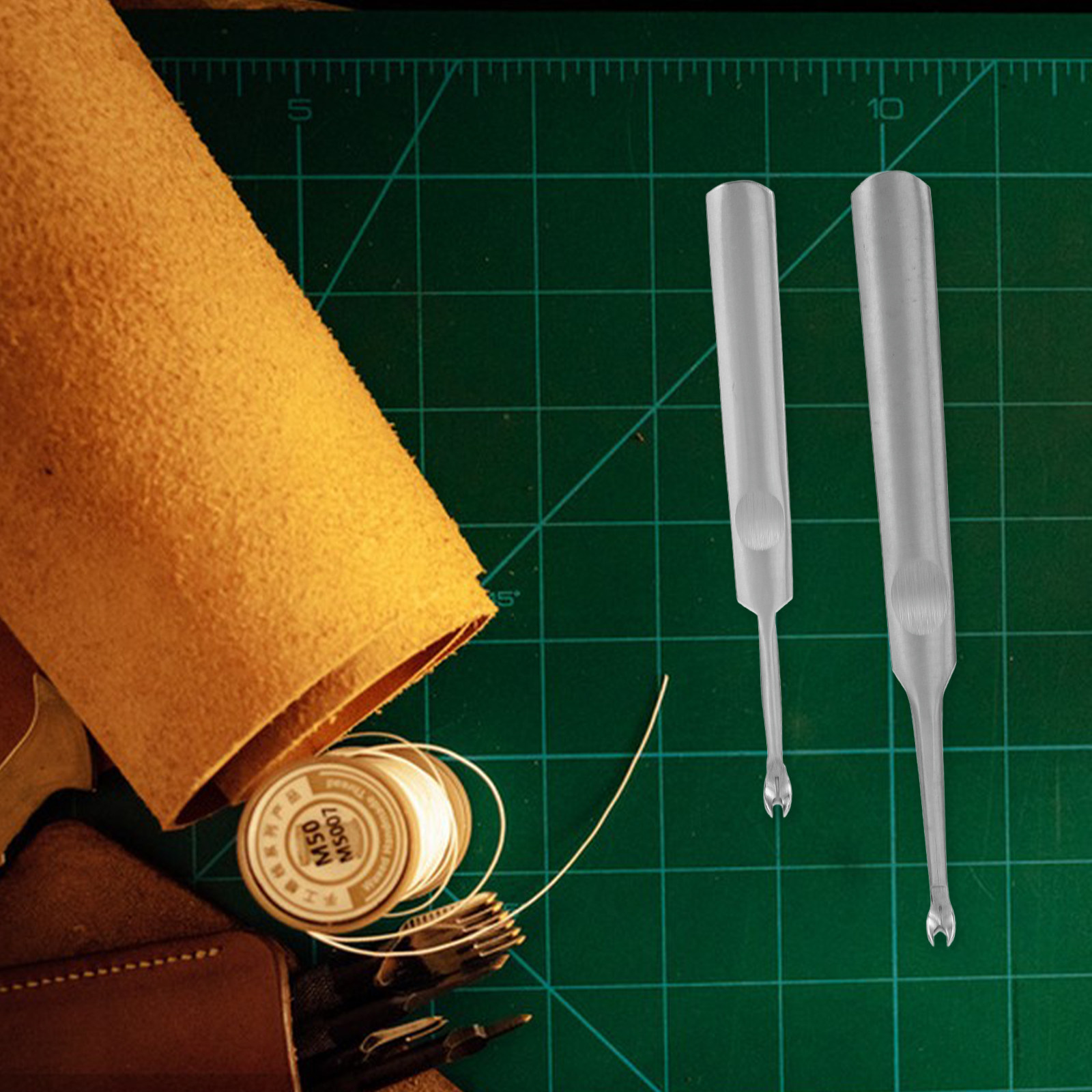Leatherwork Edge Beveler - 2 Piezas Herramienta Ranuradora de Acero