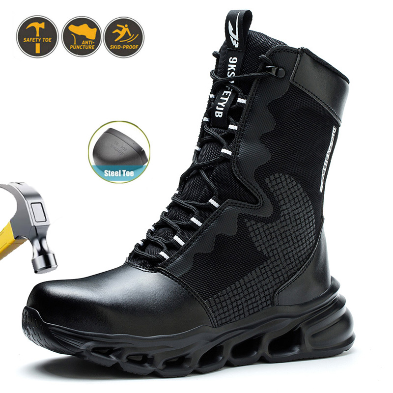 Leatherwork Training - Botas de trabajo indestructibles para hombre,