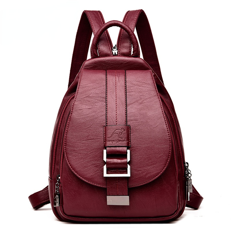 Leather Work Backpack - Mochila De cuero de diseño para