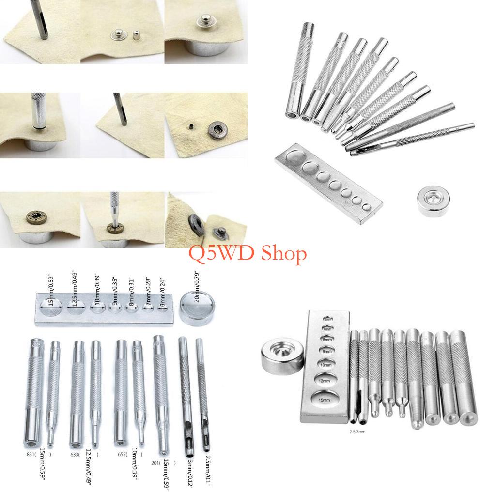 Rivet Setter Tool - Q5WD 11x herramienta perforación cuero resistente