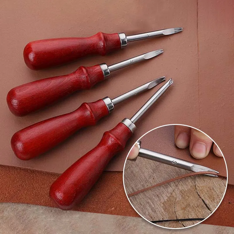 Leatherwork Edge Beveler - Biselador de bordes comunes de cuero,