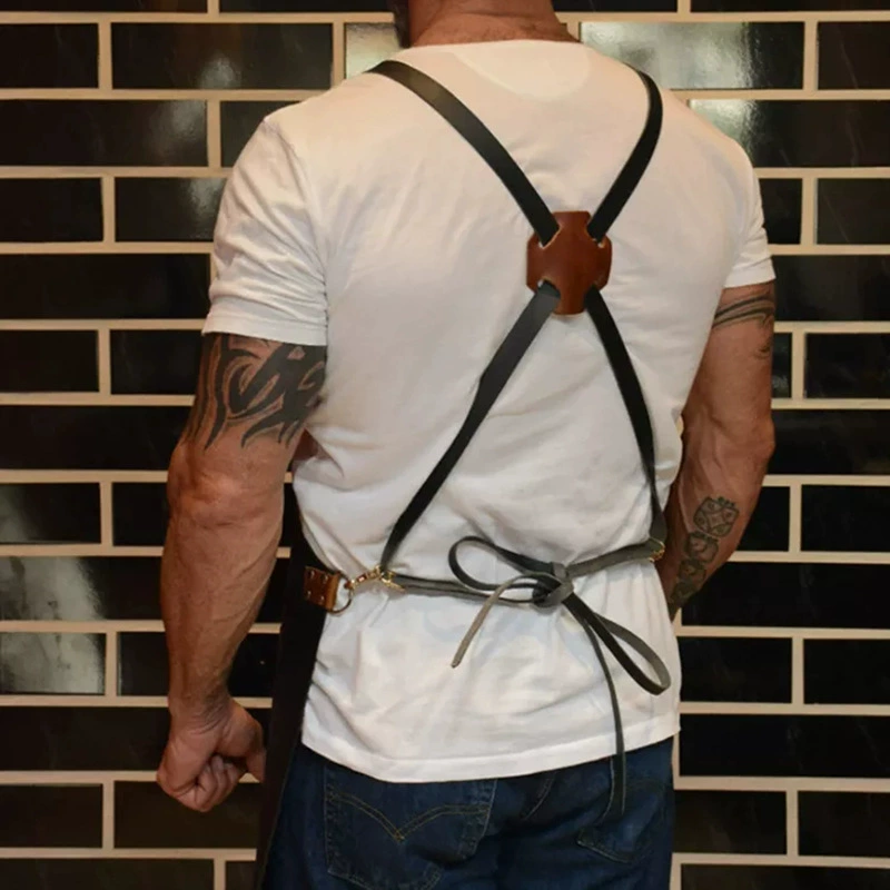 Delantal de cocina para barbac - Leatherwork Apron reseña y precio