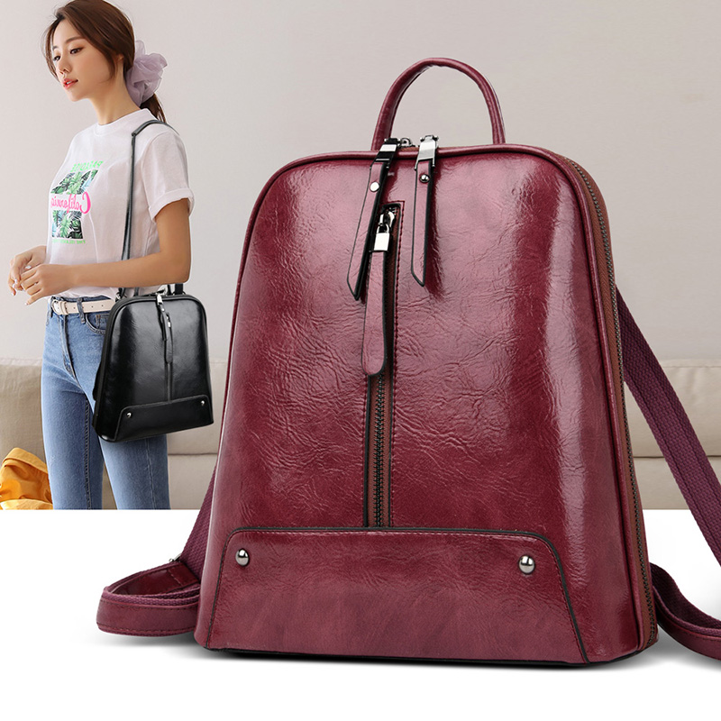 Mochila de cuero para mujer, b - Leather Work Backpack reseña y precio