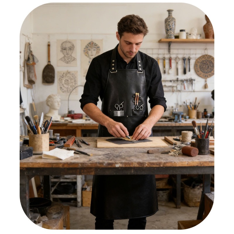 Delantal de Cuero Sintético PU - Leatherwork Apron reseña y precio