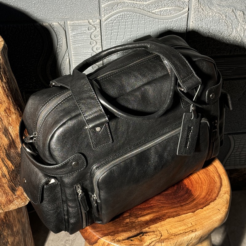 Bolso de hombre con borrador d - Leather Work Backpack reseña y precio