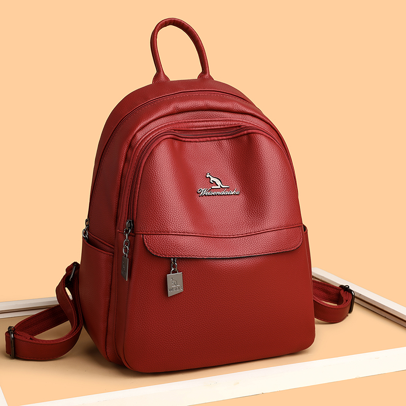 Bolso de hombro de cuero de al - Leather Work Backpack reseña y precio