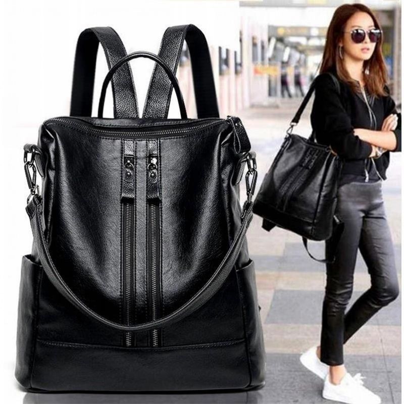 Mochila escolar de cuero suave - Leather Work Backpack reseña y precio