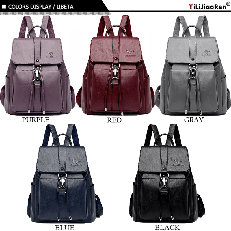 Mochila antirrobo, bolso de ho - Leather Work Backpack reseña y precio