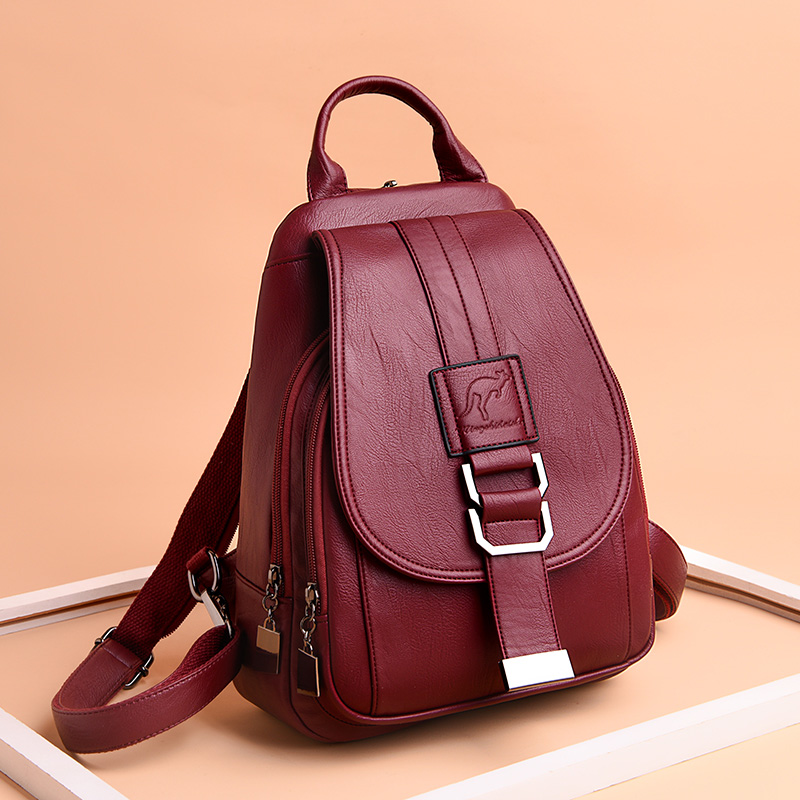 Mochilas de 6 colores para muj - Leather Work Backpack reseña y precio
