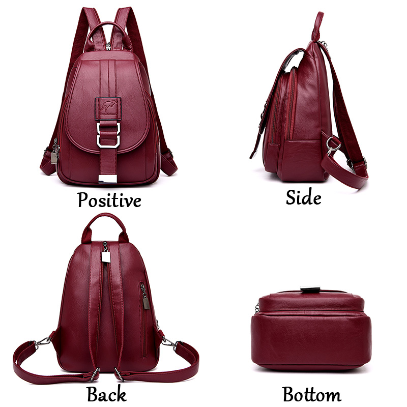 Mochilas de 6 colores para muj - Leather Work Backpack reseña y precio