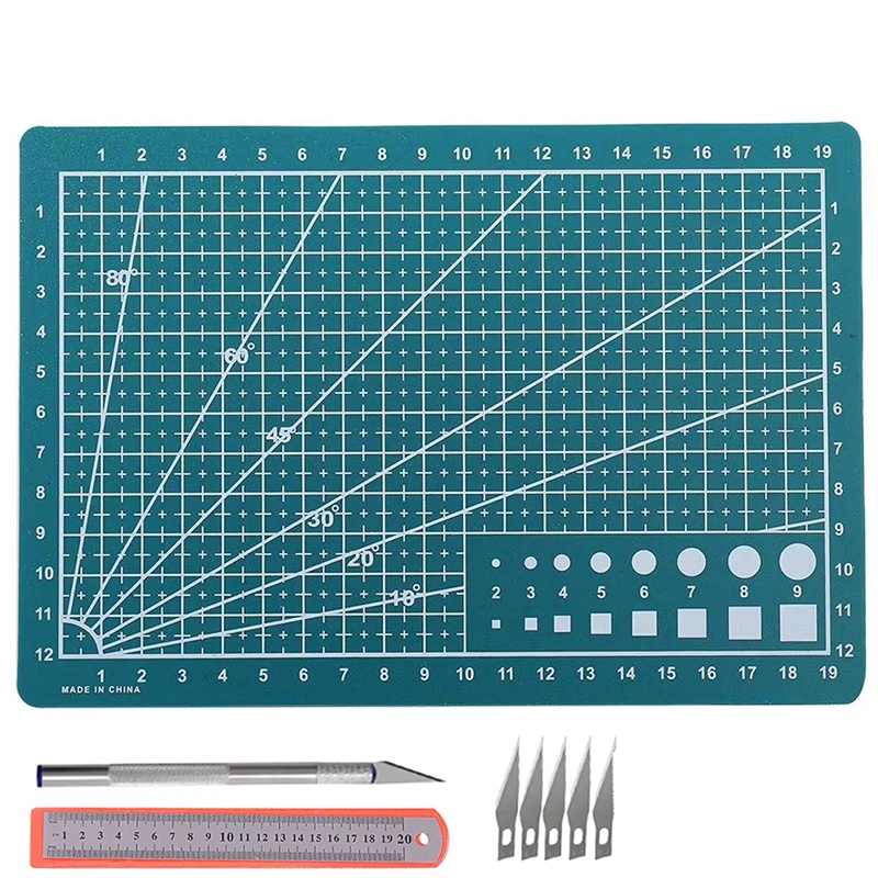 Juego de tapetes de corte de P - Leatherwork Ruler reseña y precio
