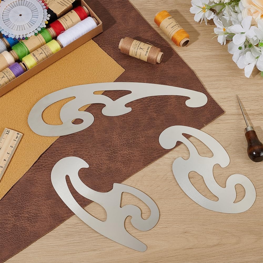 Regla curva francesa de acero  - Leatherwork Ruler reseña y precio