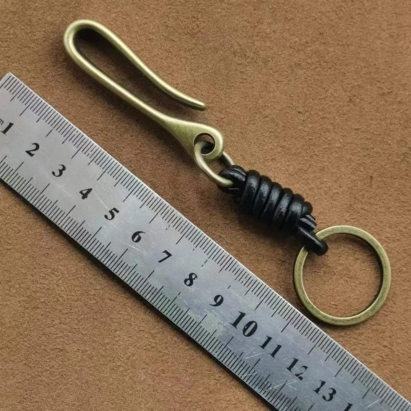 LLavero de cuero genuino tejid - Leatherwork Ruler reseña y precio