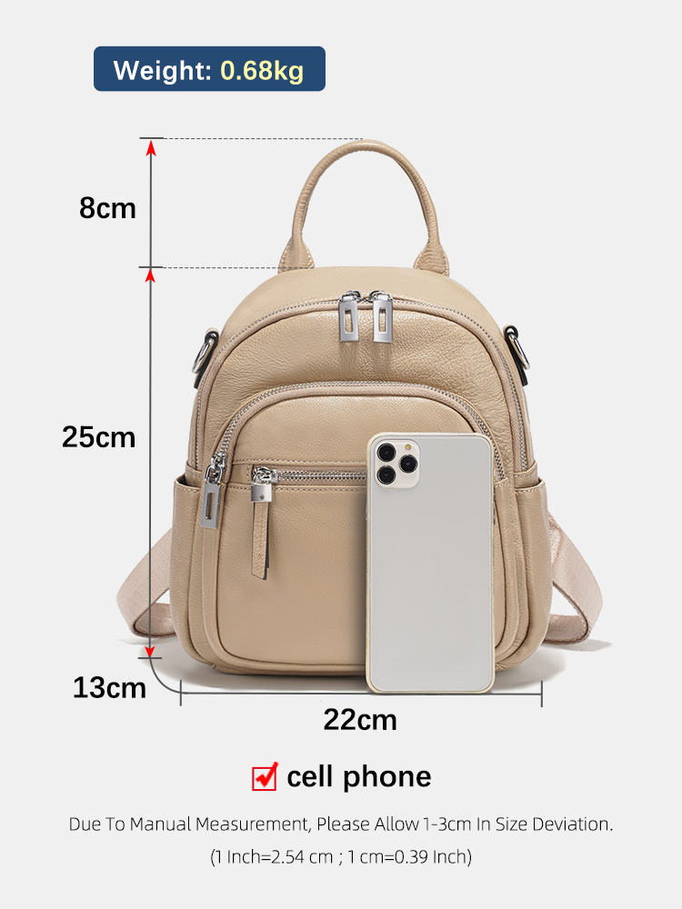Mochila pequeña Zency de cuero - Leather Work Backpack reseña y precio