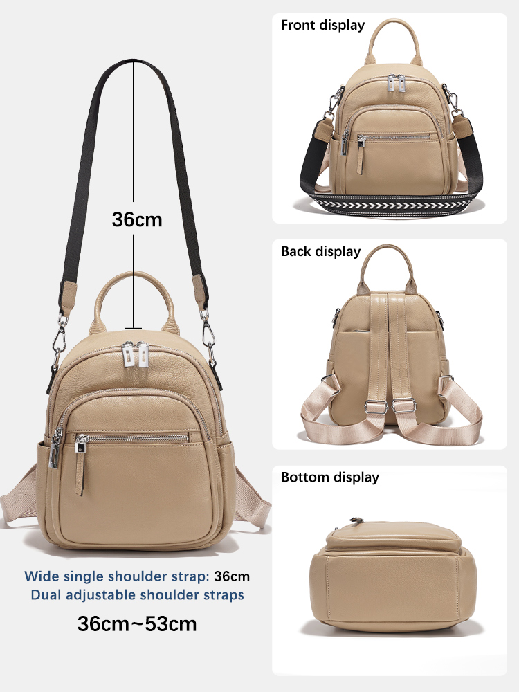 Mochila pequeña Zency de cuero - Leather Work Backpack reseña y precio
