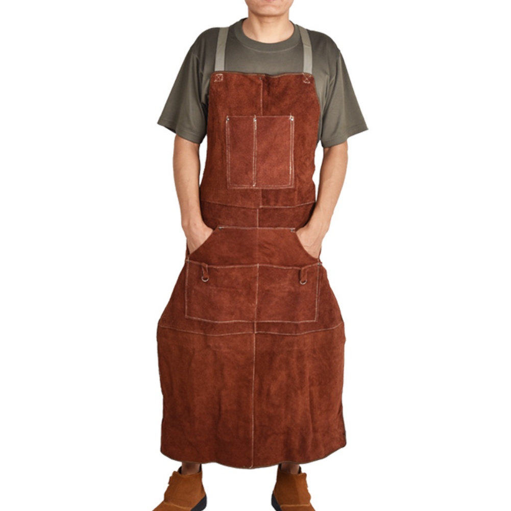 Delantal de cuero de vaca marr - Leatherwork Apron reseña y precio