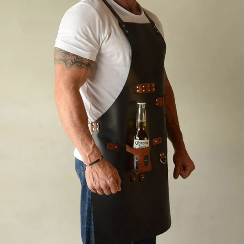 Delantal de cuero PU para exte - Leatherwork Apron reseña y precio