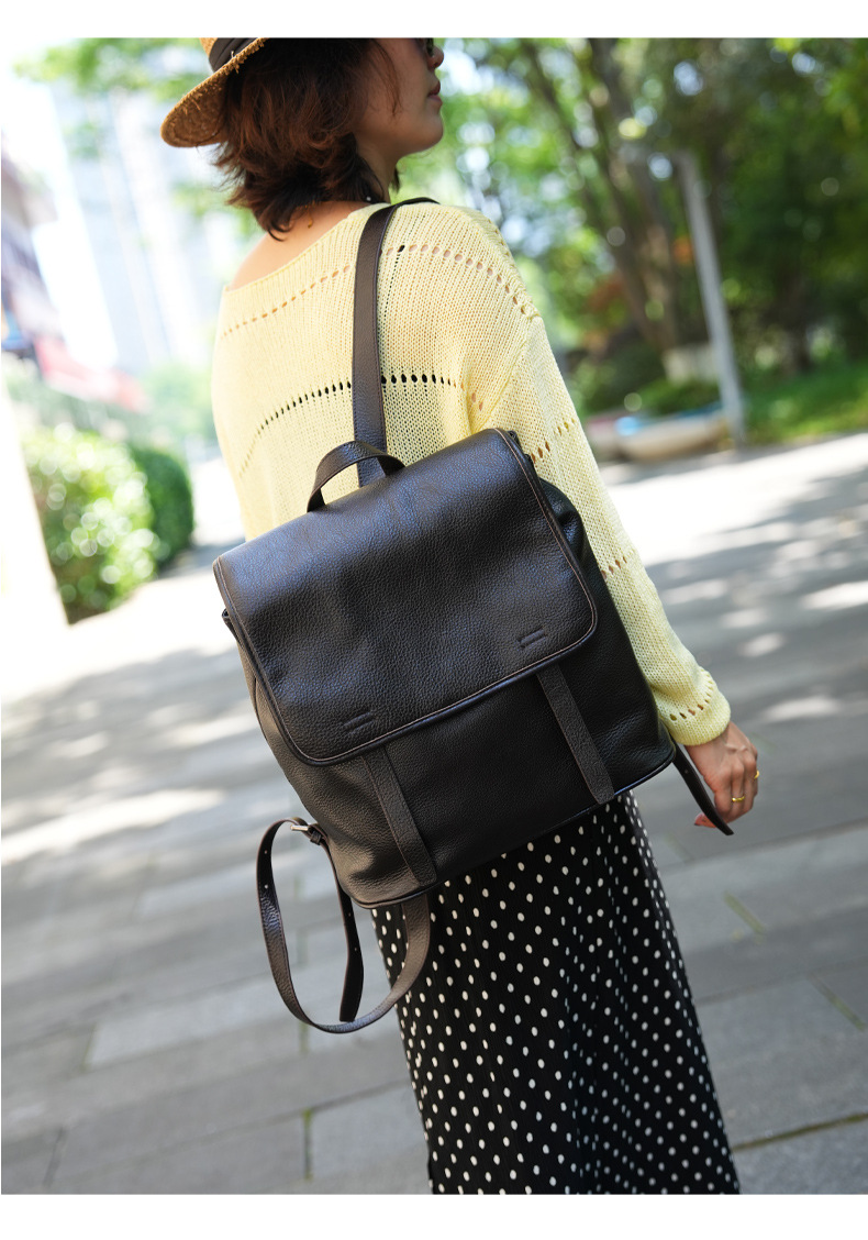 Mochila de cuero de vaca de pr - Leather Work Backpack reseña y precio