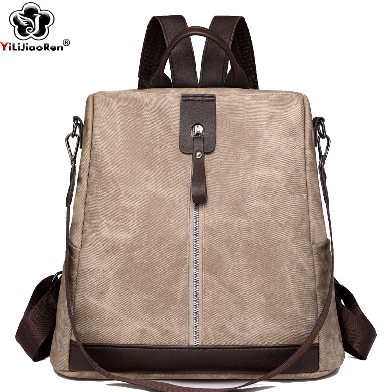 Mochila antirrobo de moda para - Leather Work Backpack reseña y precio
