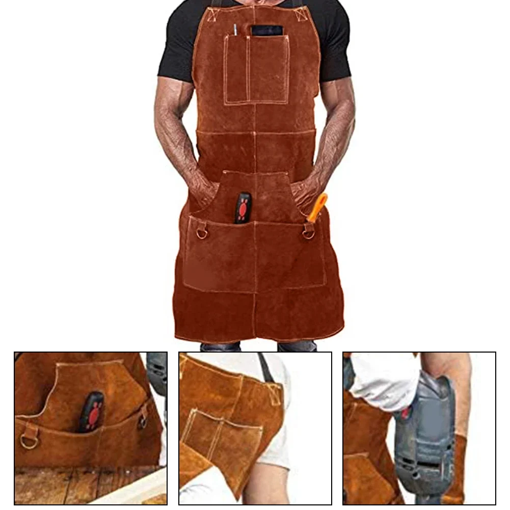 Delantal de cuero de vaca para - Leatherwork Apron reseña y precio
