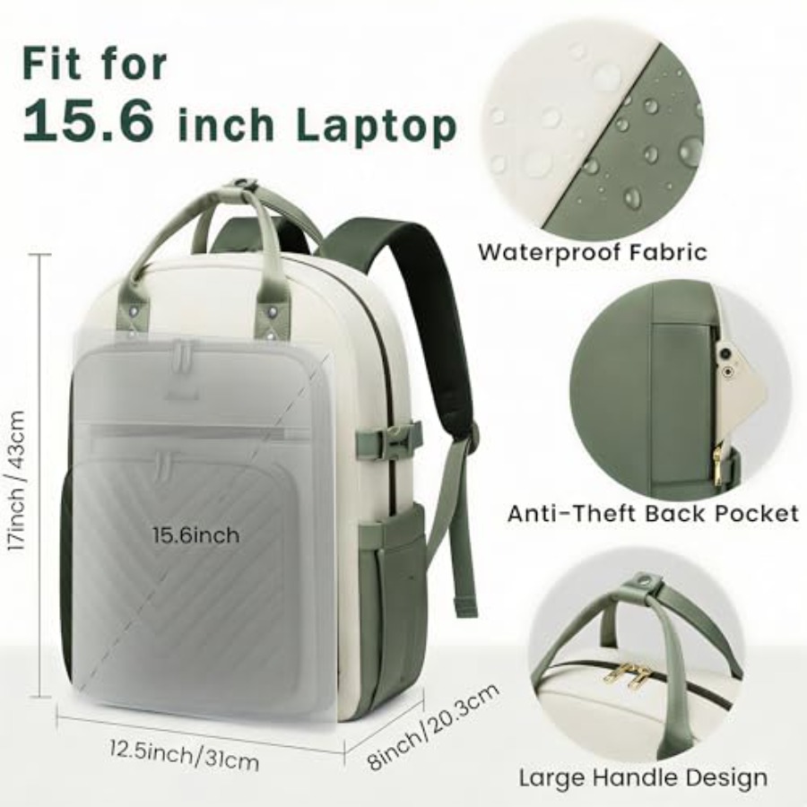 Mochila para Portátil para Muj - Leather Work Backpack reseña y precio
