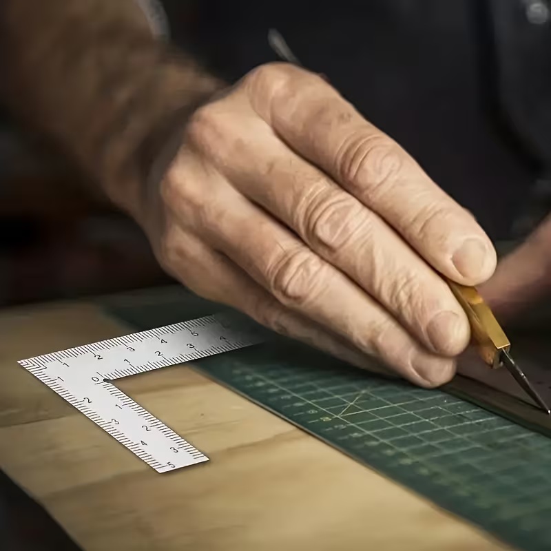 Mini Regla en Forma de L de Ac - Leatherwork Ruler reseña y precio
