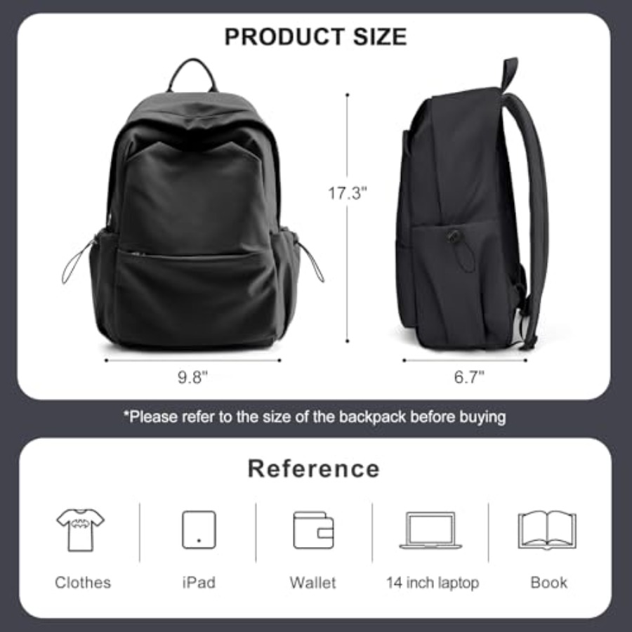 Mochila negra para mujer, moch - Leather Work Backpack reseña y precio